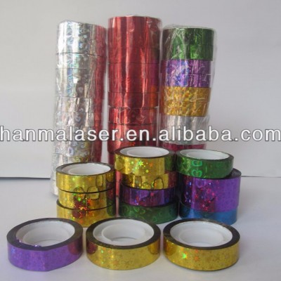 Decoration and Promotional holographic clear adhesive tape